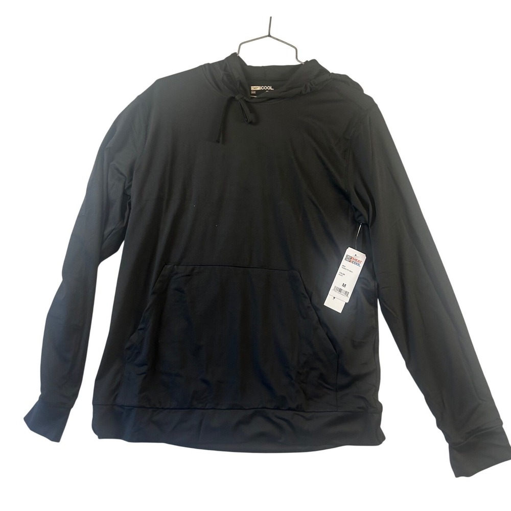32 Degrees Coolโ Mens Black Tech Hoodie Performance Pullover Medium New
